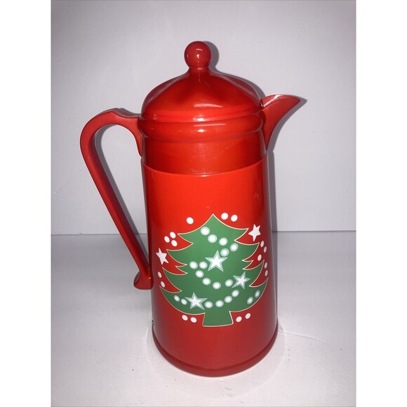 VTG Christmas Tree WAECHTESBACH Thermal Vacuum Carafe 1 Liter A.K.DAS Ht.12" - Picture 1 of 10